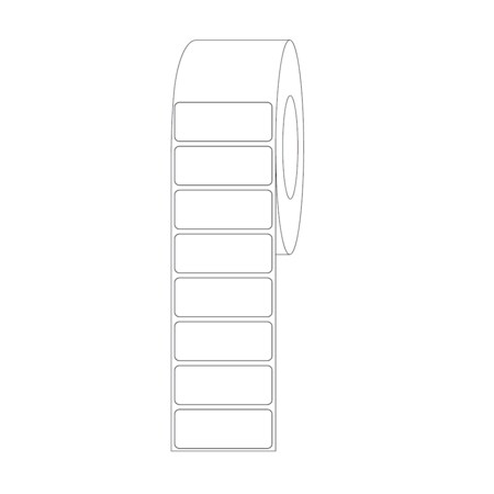 Nevs Label, Blank Direct Thermal 1" x 2-1/2" LBW-0130